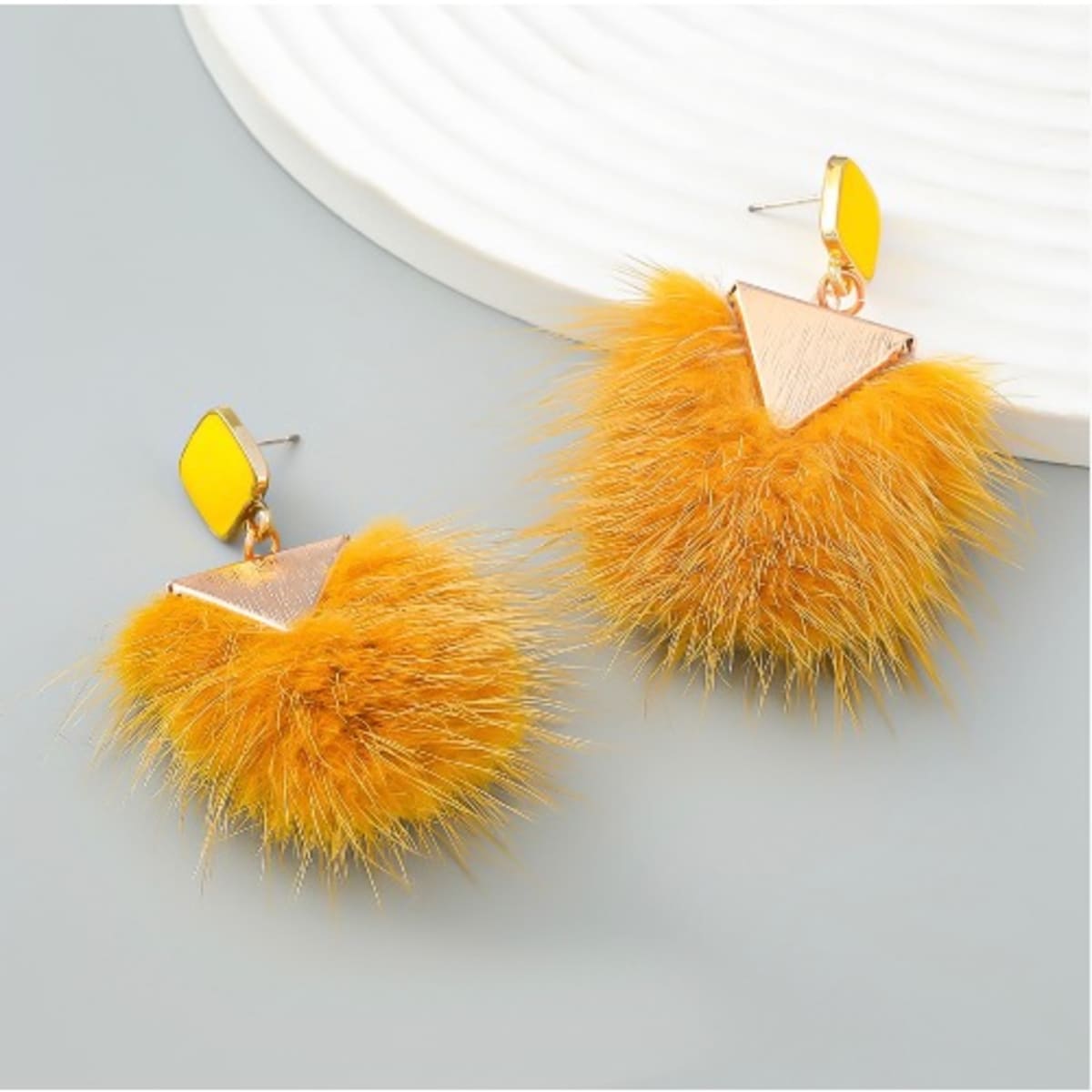 Fur earrings online hot sale