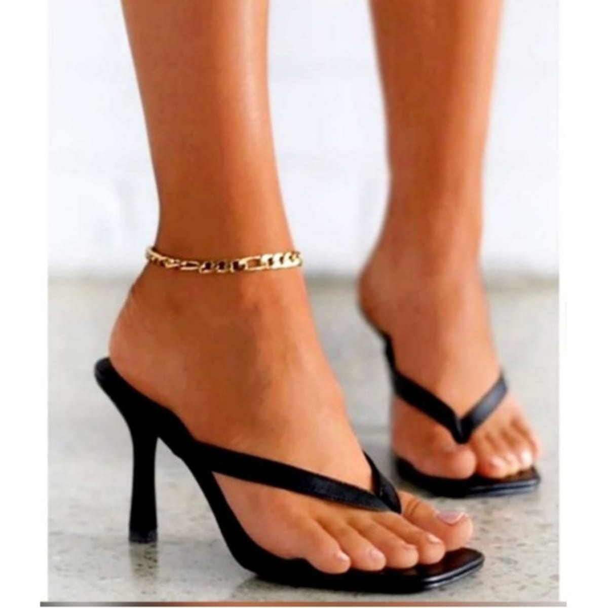 Black slippers on sale with heels