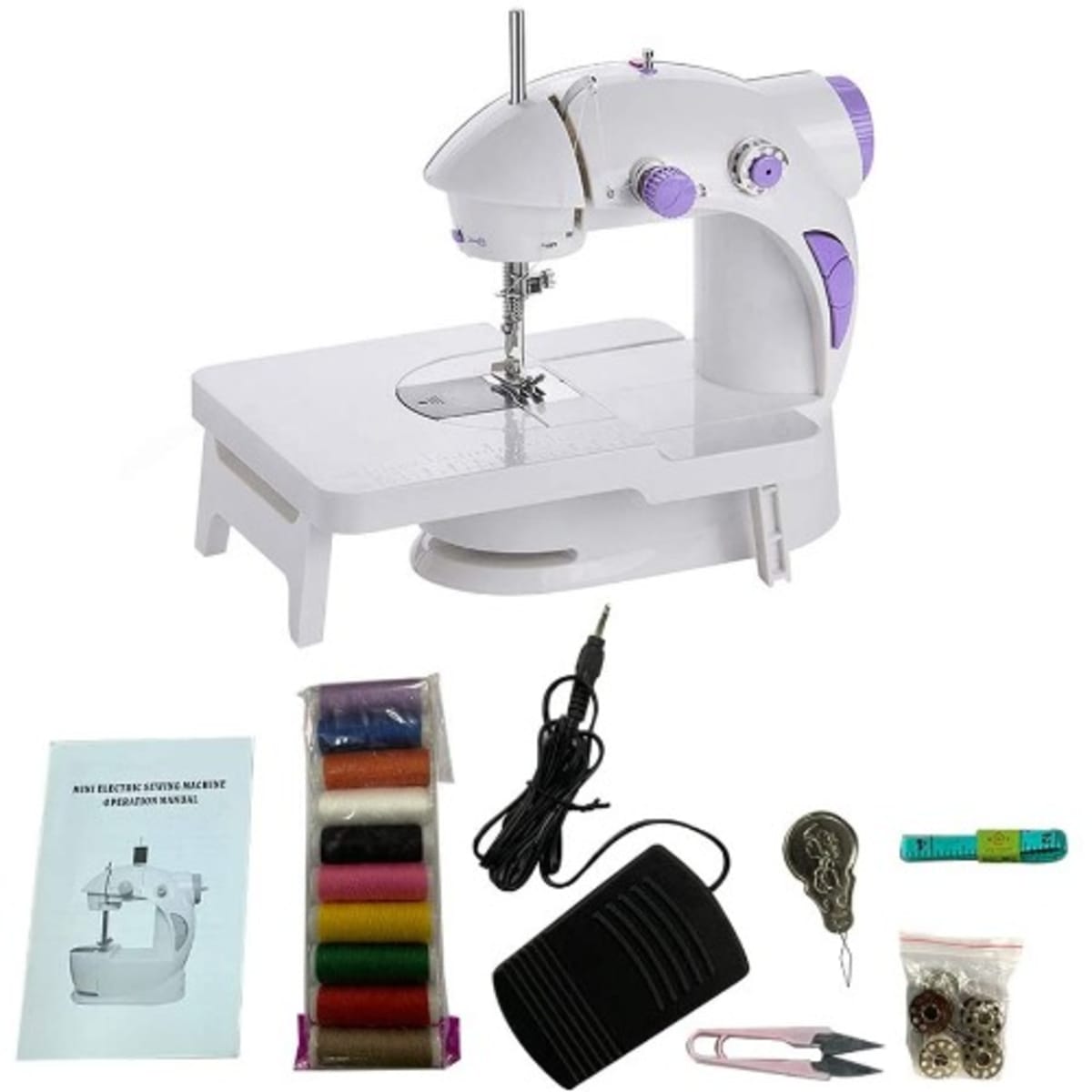 Portable Mini Electric Sewing Machine With Extension Sewing Board