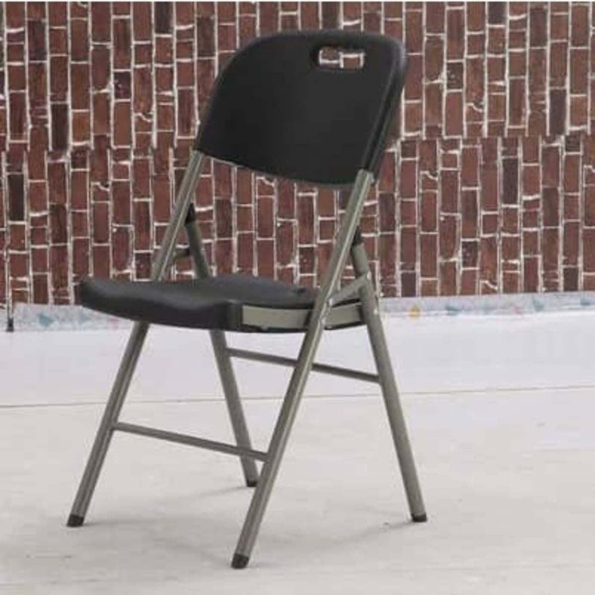 Foldable Plastic Chair With Metal Legs Black Konga Online Shopping