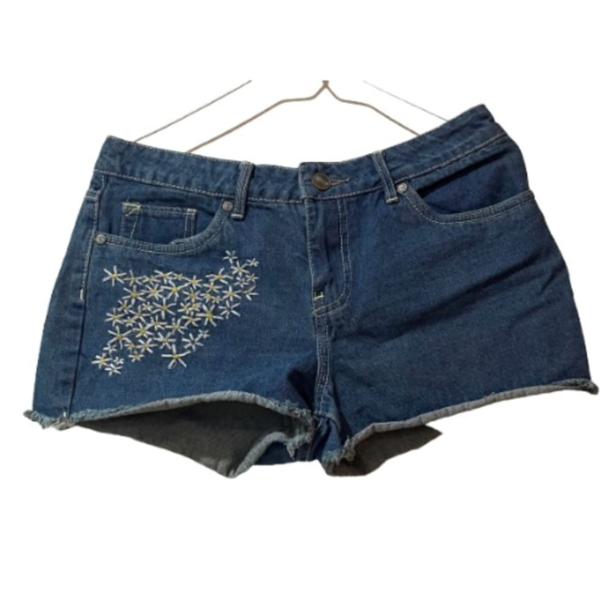 Denim bum shorts hot sale