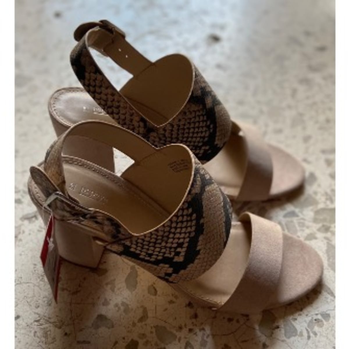 Matalan Blush Snake Print Block Heel Sandals Konga Online Shopping