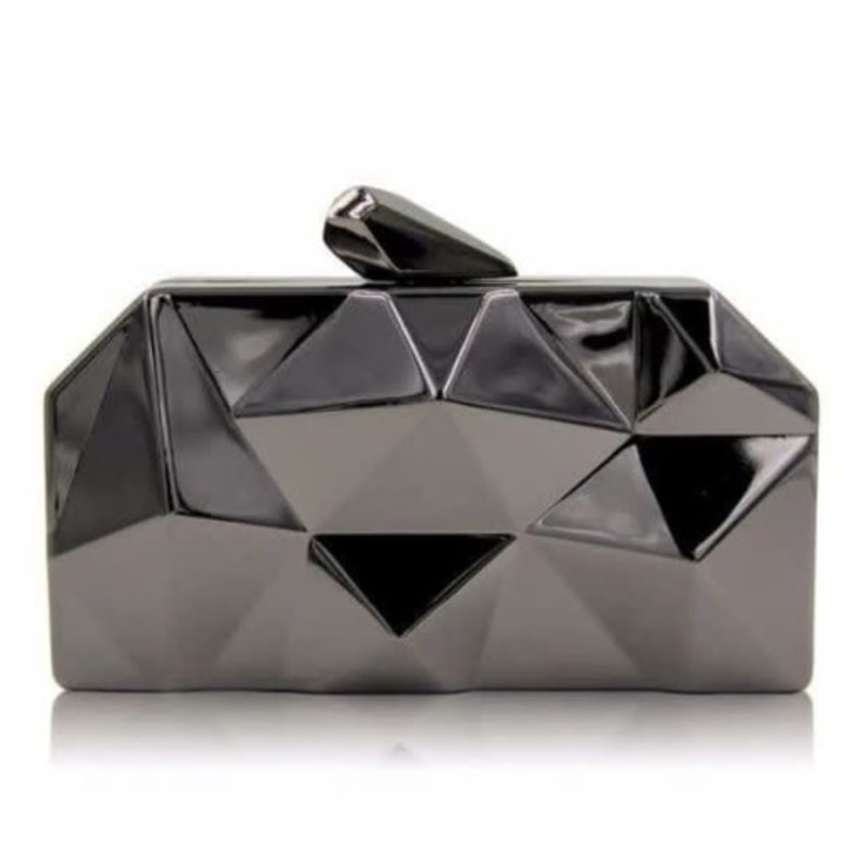 Metallic silver clutch clearance purse
