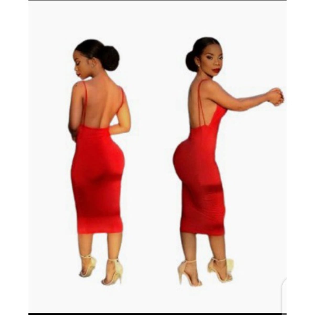 Open Back Midi Gown Konga Online Shopping