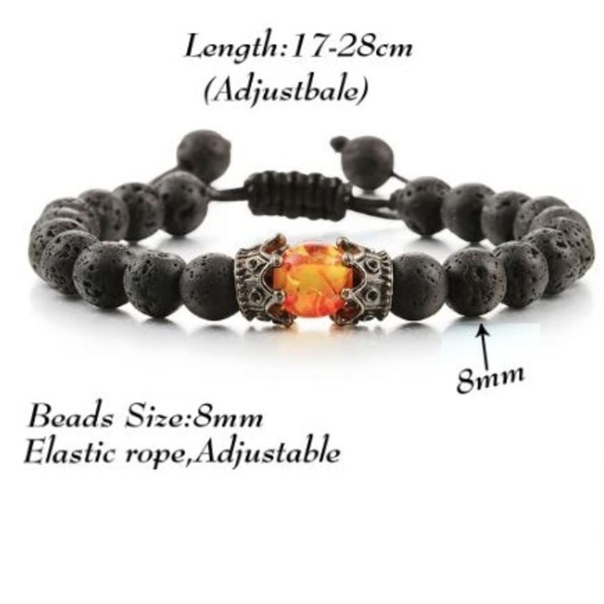 Lava stone crown bracelet best sale