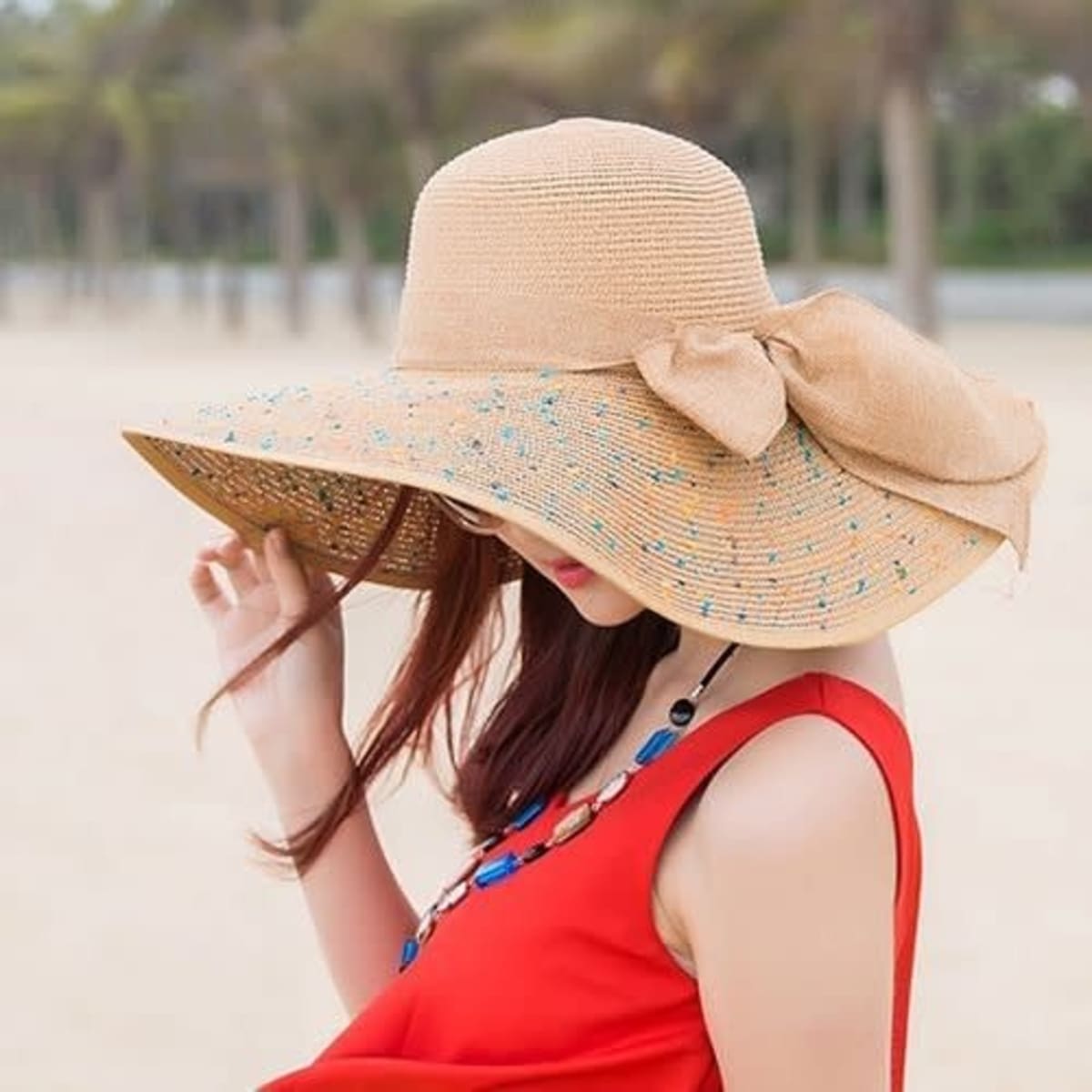 Wide brim hat beach new arrivals