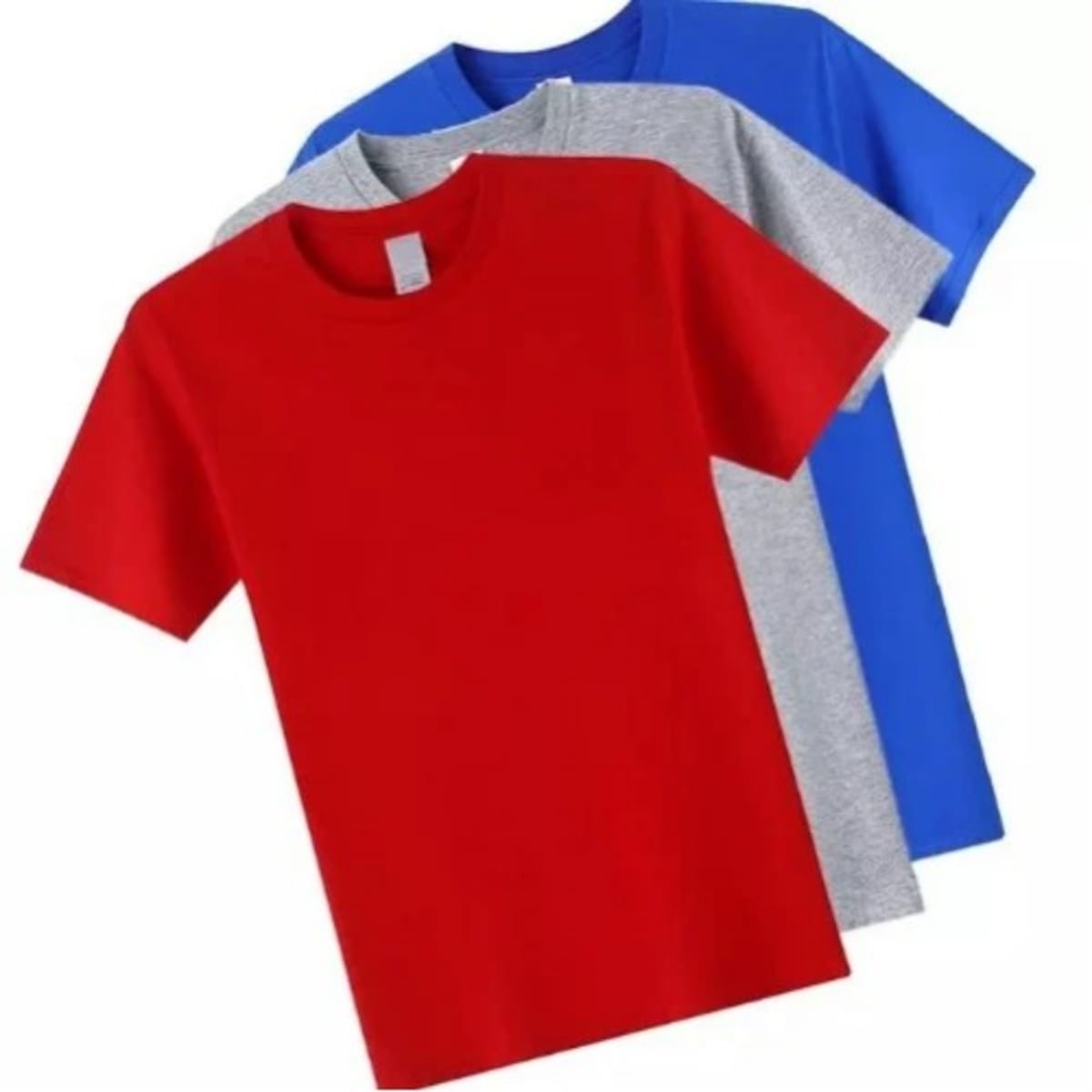 Plain Round Neck T Shirts For Men Set Of 3