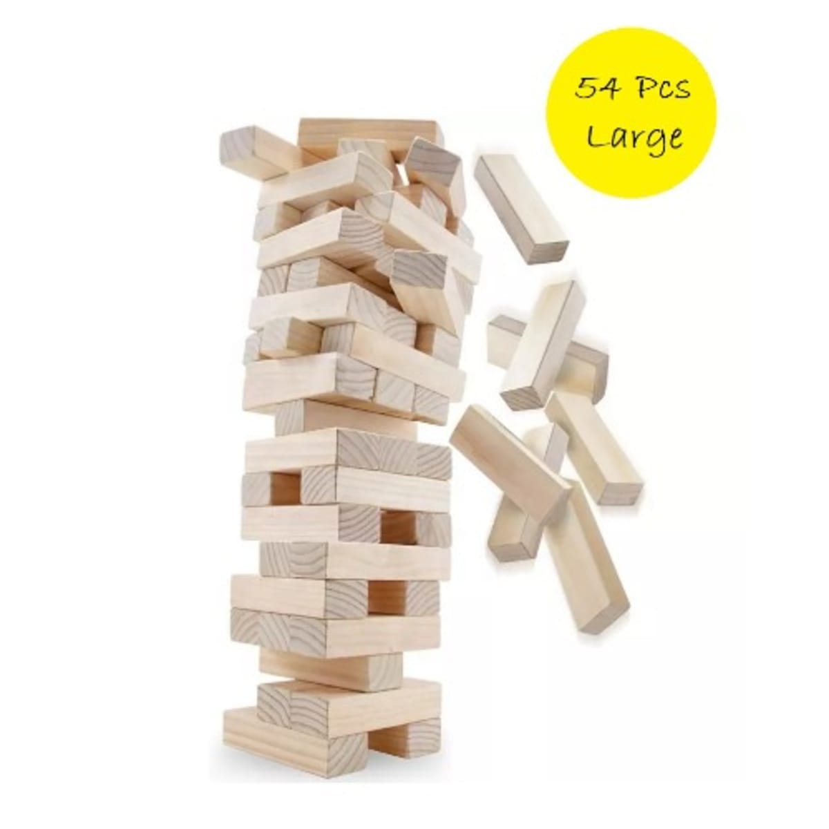 Jenga Wood Game For Adult And Kids - Large -54pcs