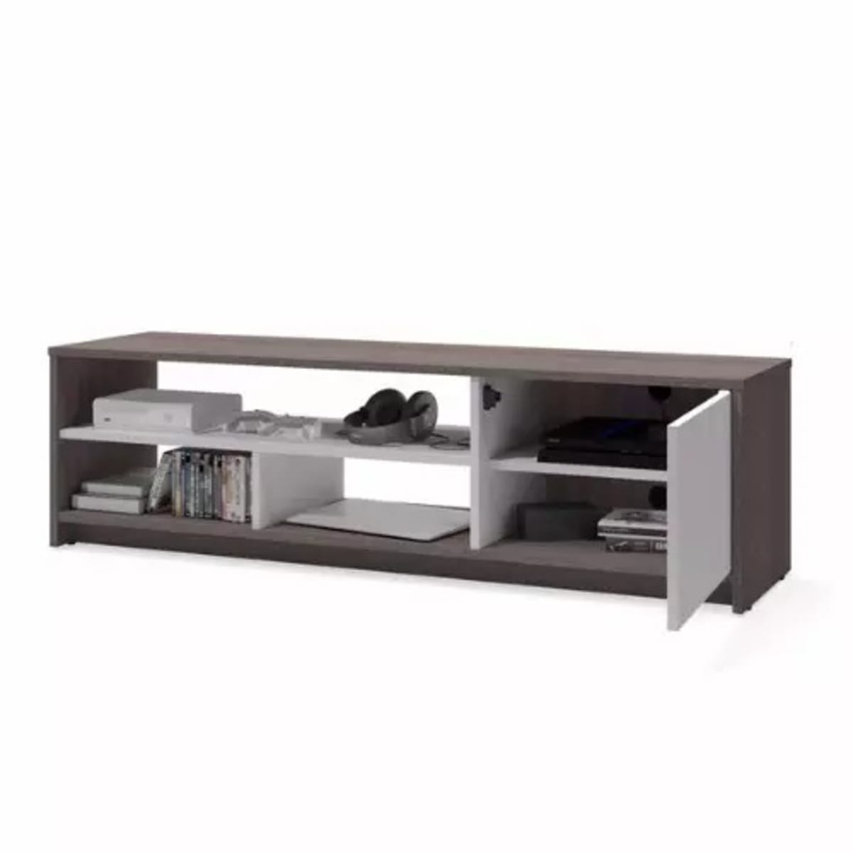 Brd Bestar Small Space Tv Stand Grey With White Konga Online