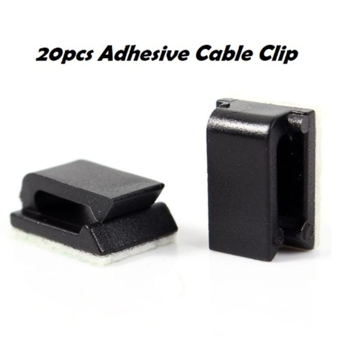 Small self adhesive cable clips black store