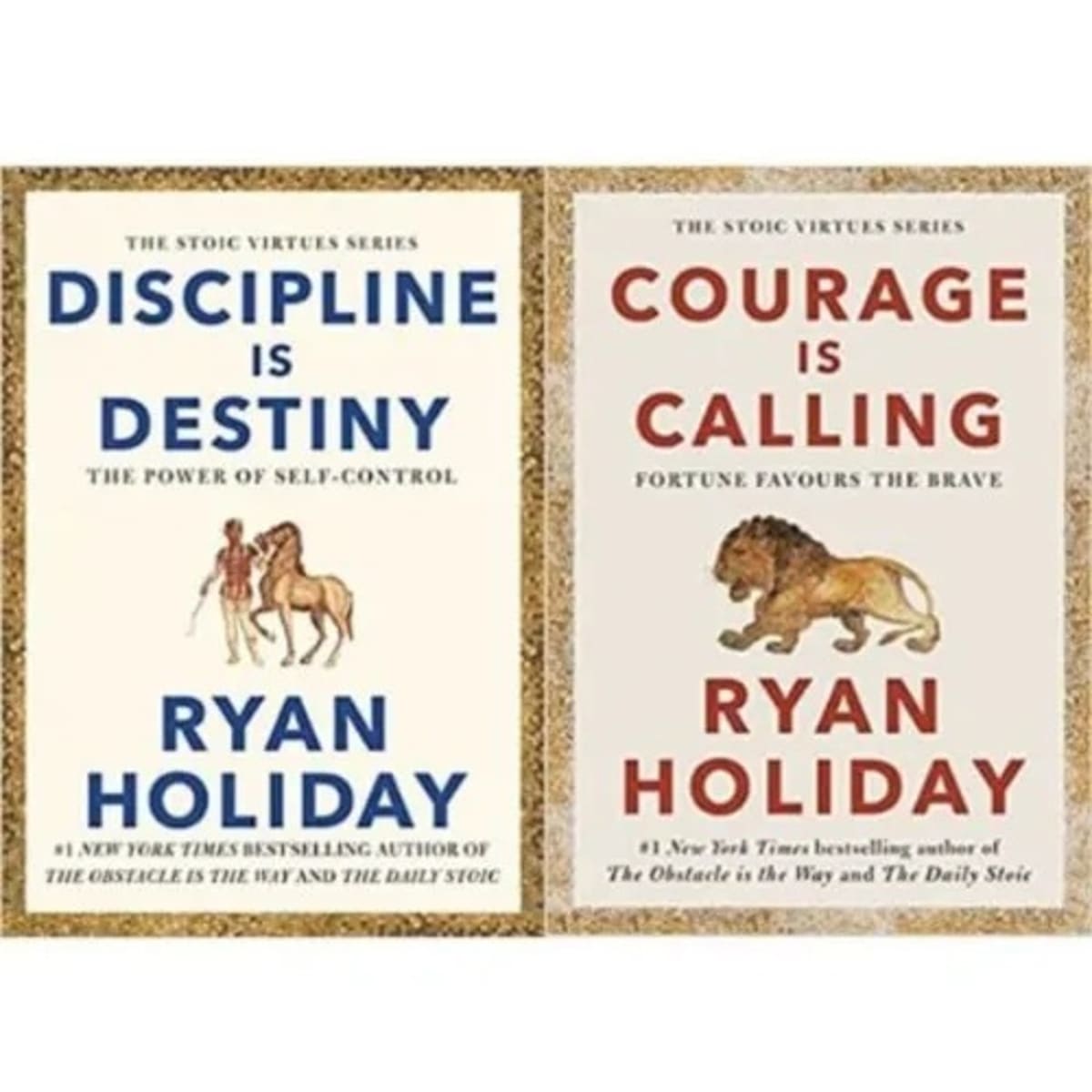 Discipline Is Destiny + Courage Is Calling By Ryan Holiday (2 Books)