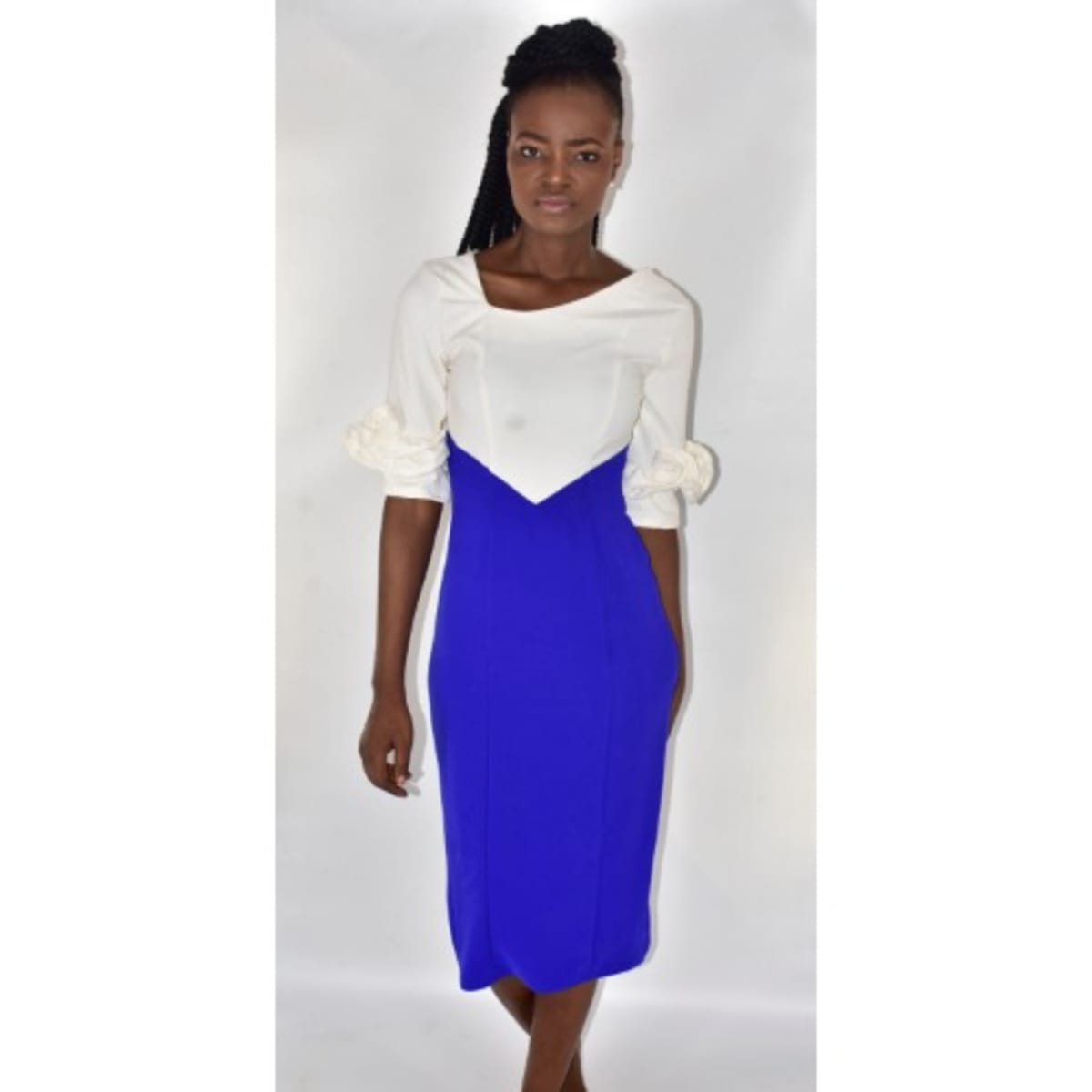 Elizabetha Cleo Midi Two Tone Dress Konga Online Shopping