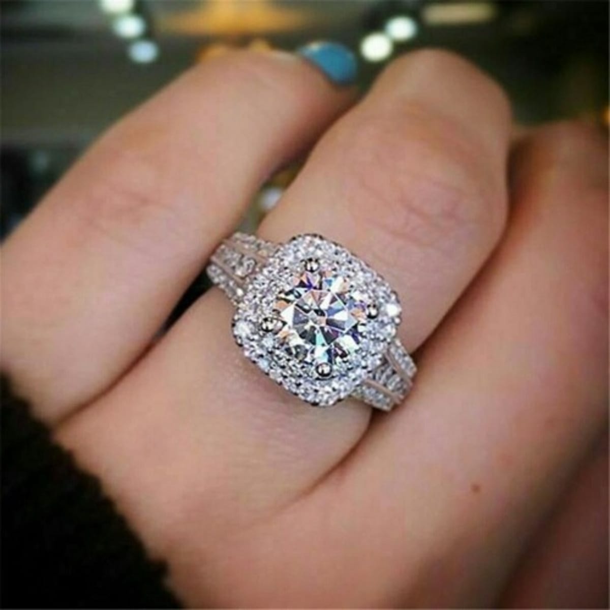 Women's silver diamond rings online
