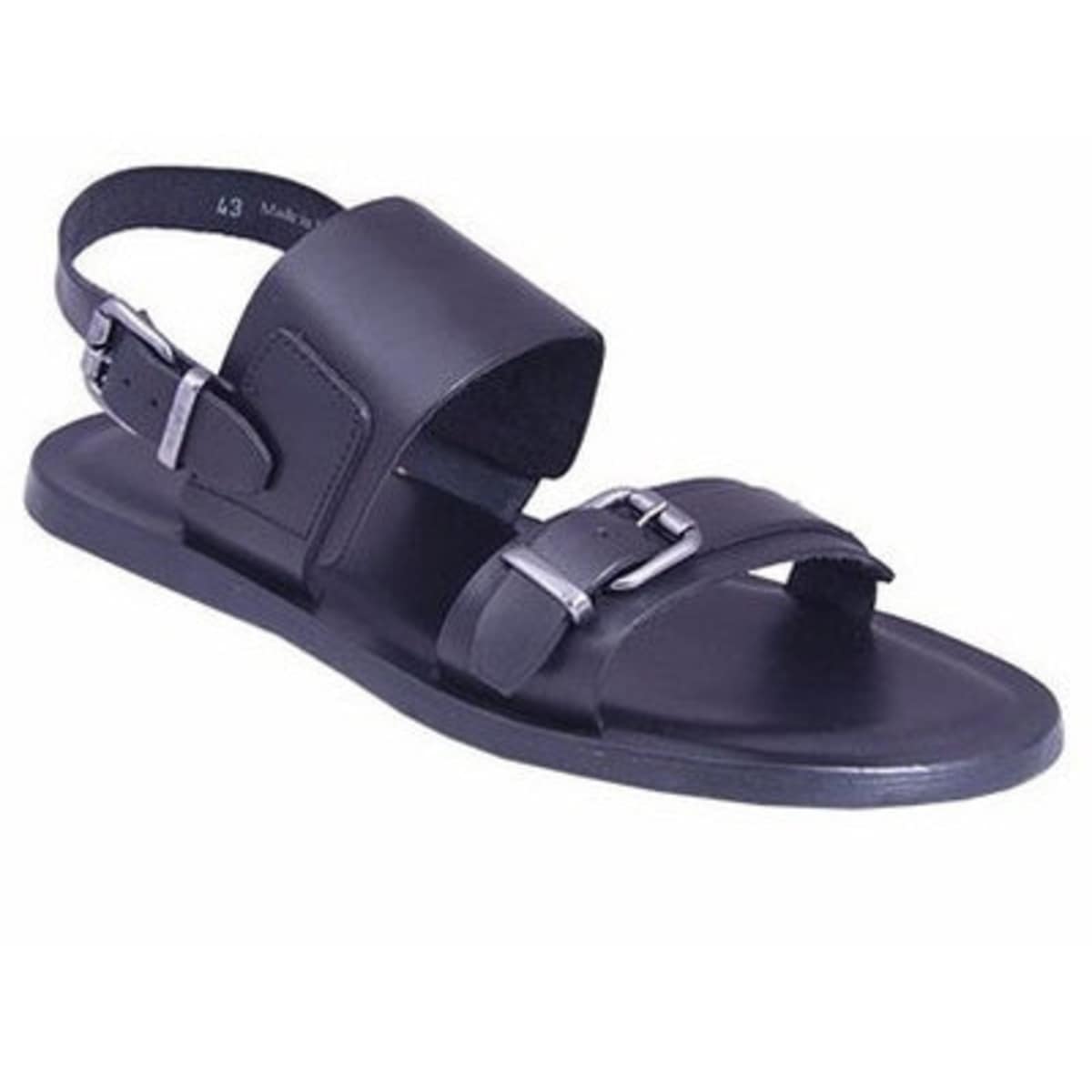 Double buckle sandals rubber discount