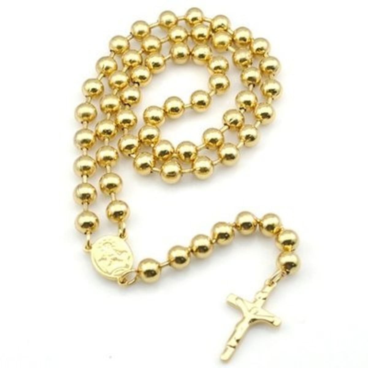 Gold best sale mens rosary