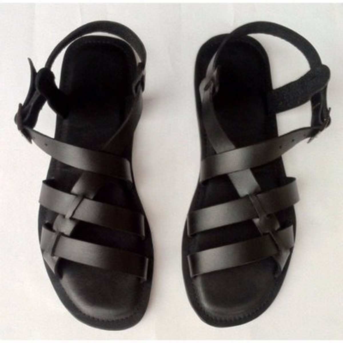 Tee Mask Men s Leather Sandal Black Konga Online Shopping