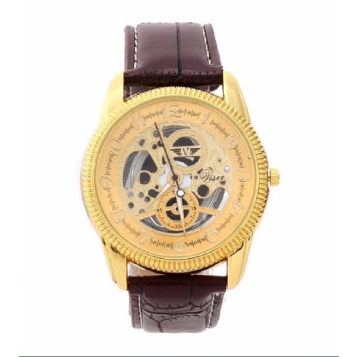 Viser Men s Leather Watch Brown Konga Online Shopping