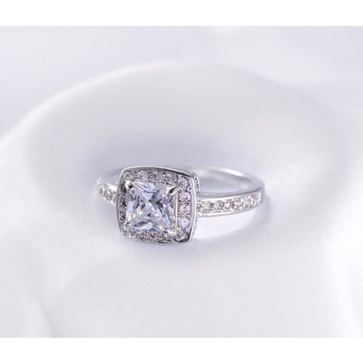 Micro pave sale cubic zirconia ring