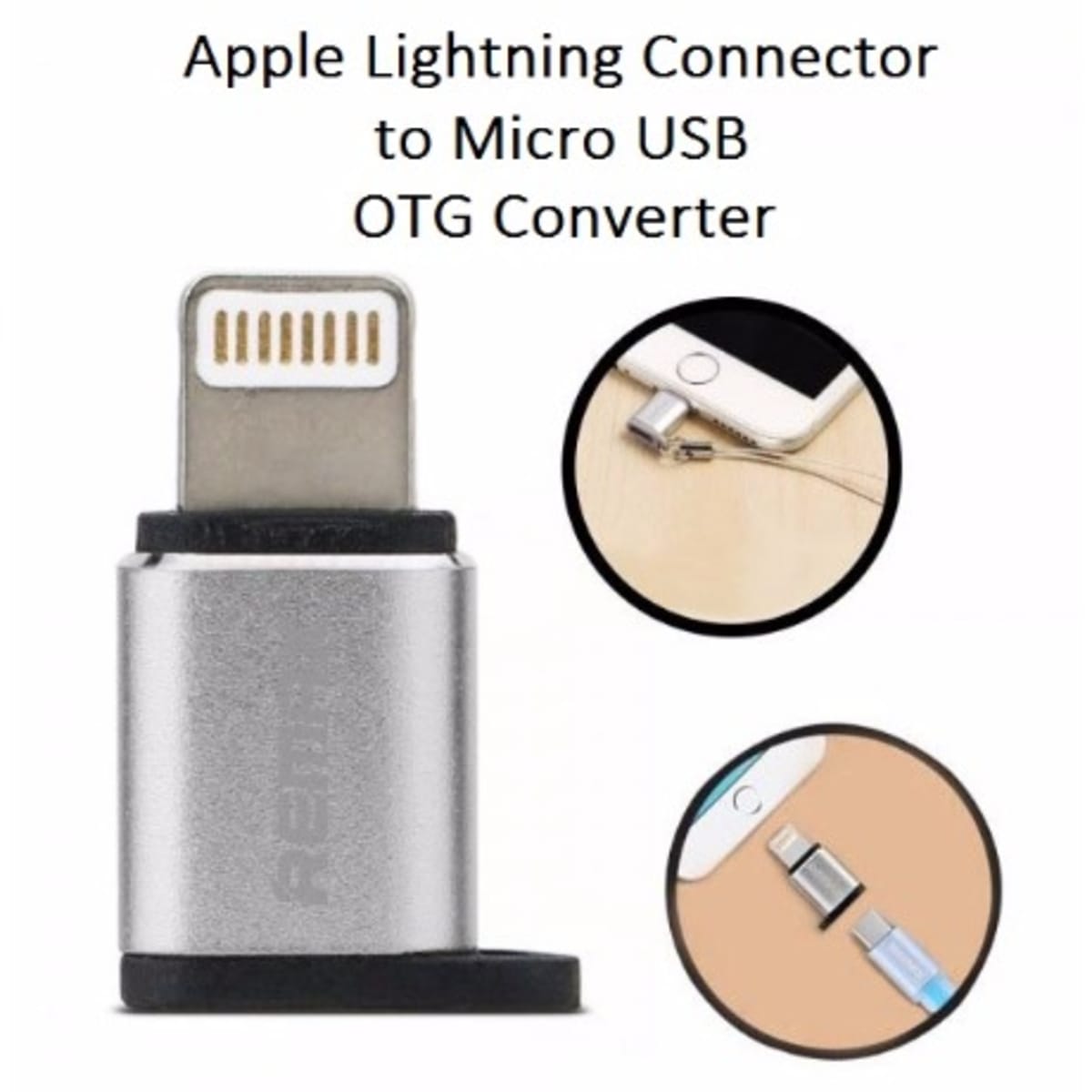 Remax Micro USB To iPhone Lightning Connector Charge & Data Sync OTG  Adaptor