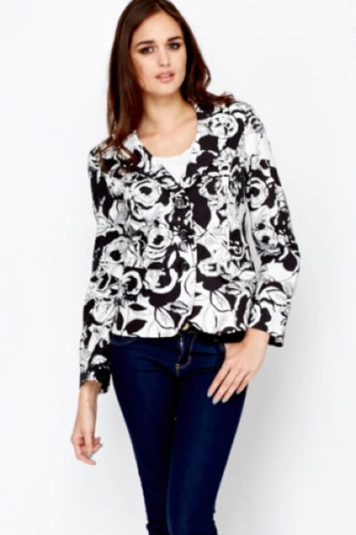Black and sales white jackets ladies