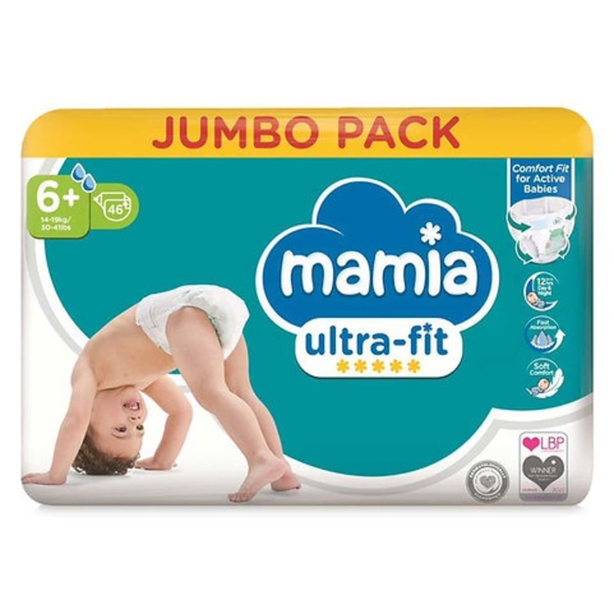 Mamia Ultra Dry Nappies Size 6 xl Jumbo Pack 46 pack Konga