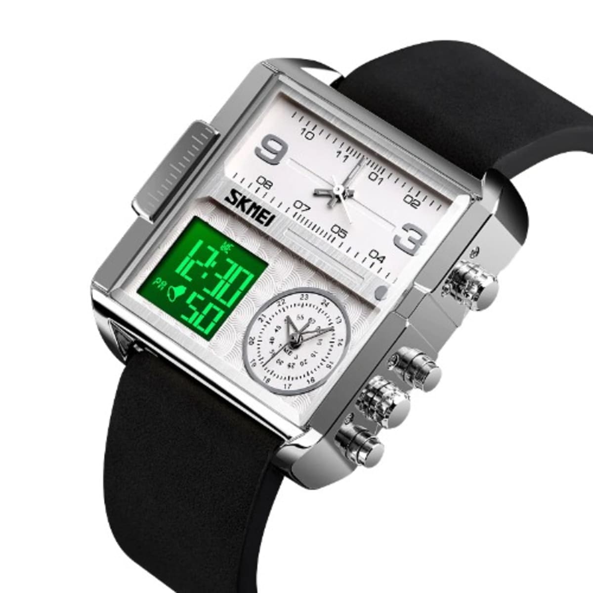 Square face digital watch hot sale