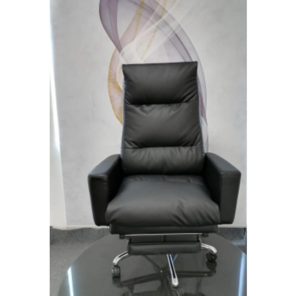 Reclining office chair with discount headrest