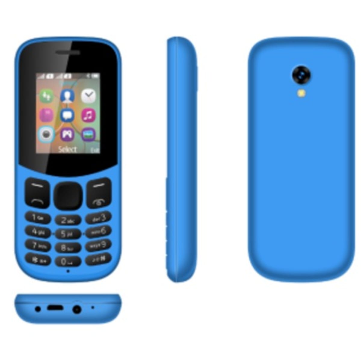 Nokia Dual Sim 130 2G Feature Phone With Camera Blue Konga