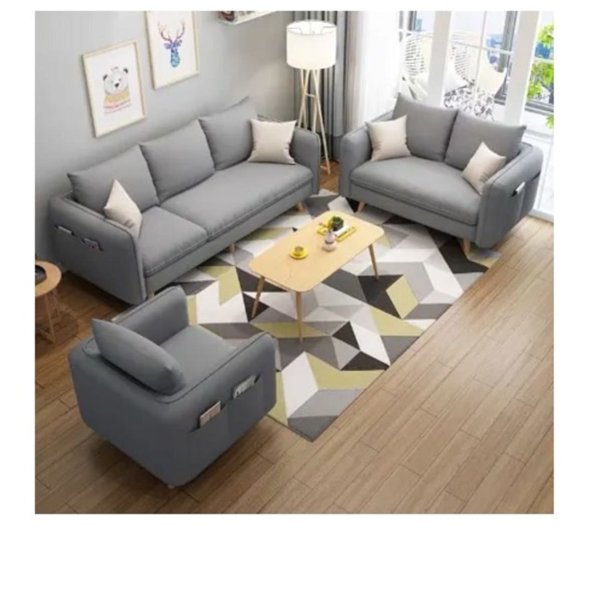 Retro shop grey sofa