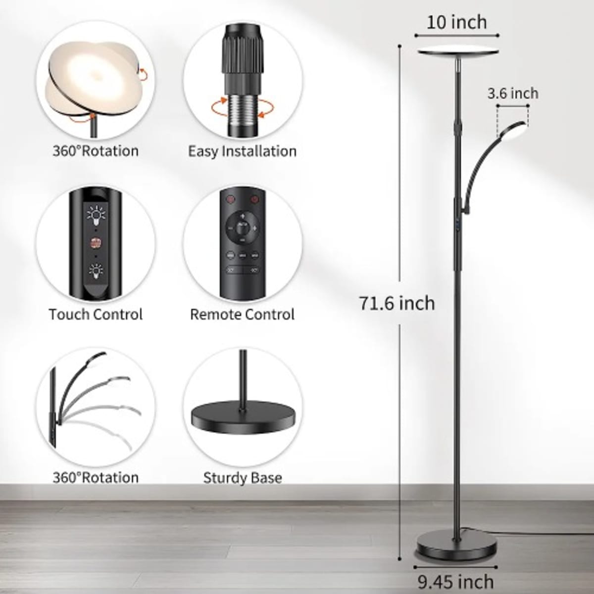 Tomshine led floor shop lamp
