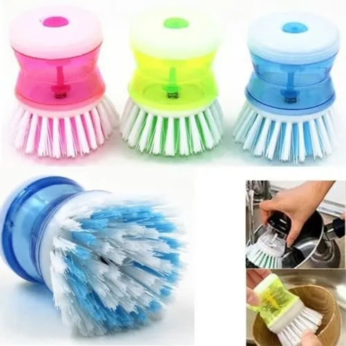 Cleaning brushes store with dish soap