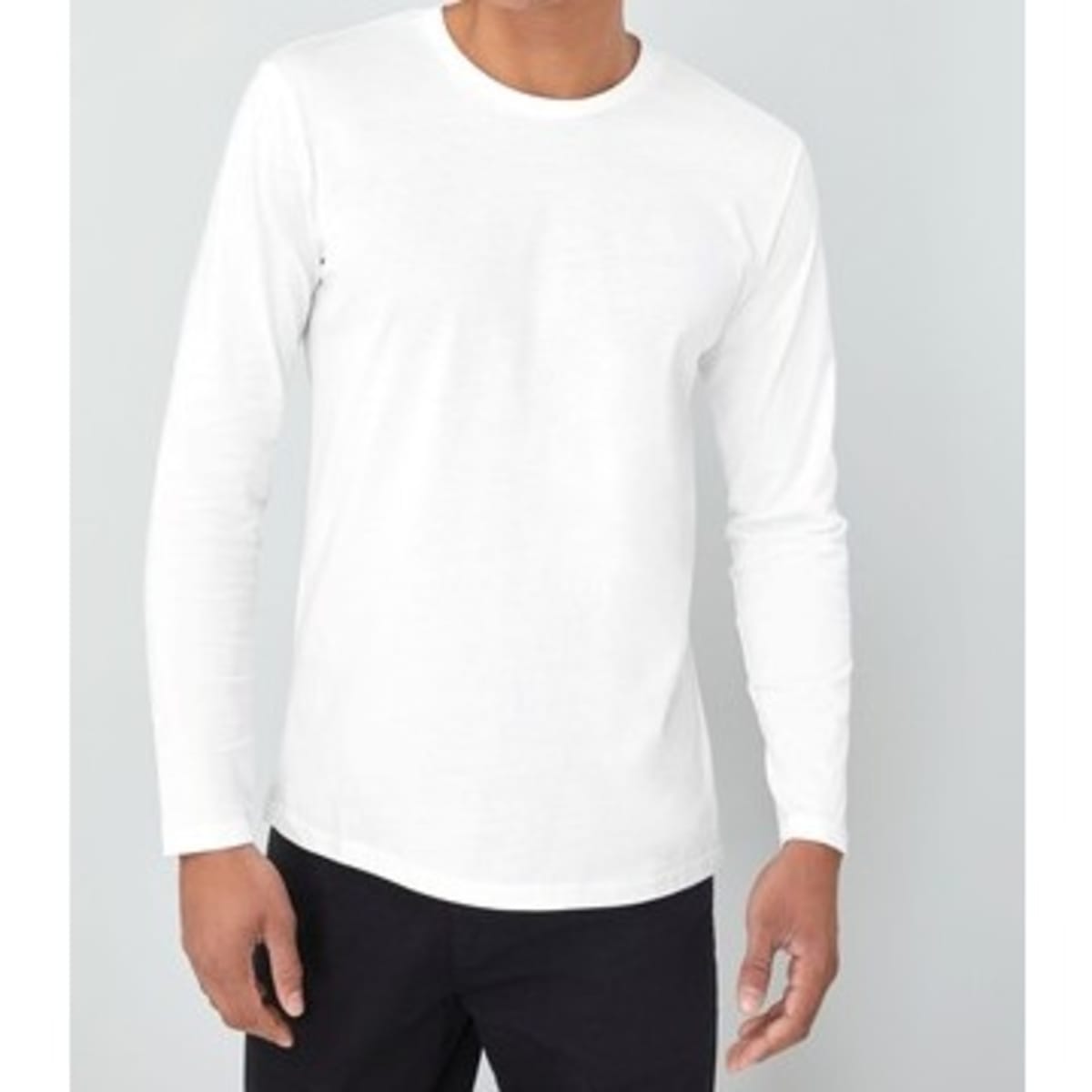 S & Co Men's Stylish Long Sleeve T-shirt - White
