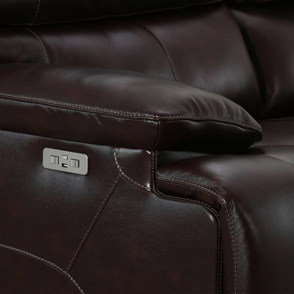 Aleena leather outlet power reclining sofa