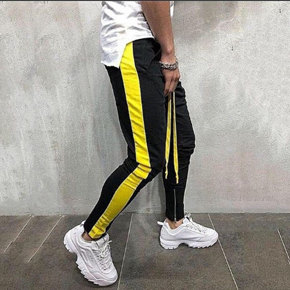 Yellow 2025 black joggers