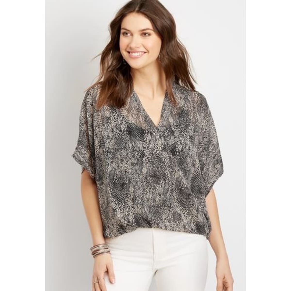 Snakeskin sale sheer top
