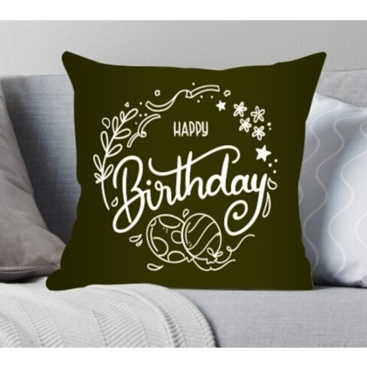 Happy top birthday cushion