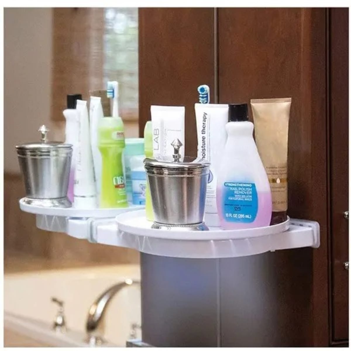 Bathroom organizer Rotating Shower Caddy Corner Shelf Kitchen
