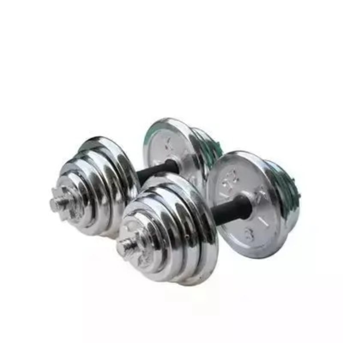 Chrome dumbbells set hot sale