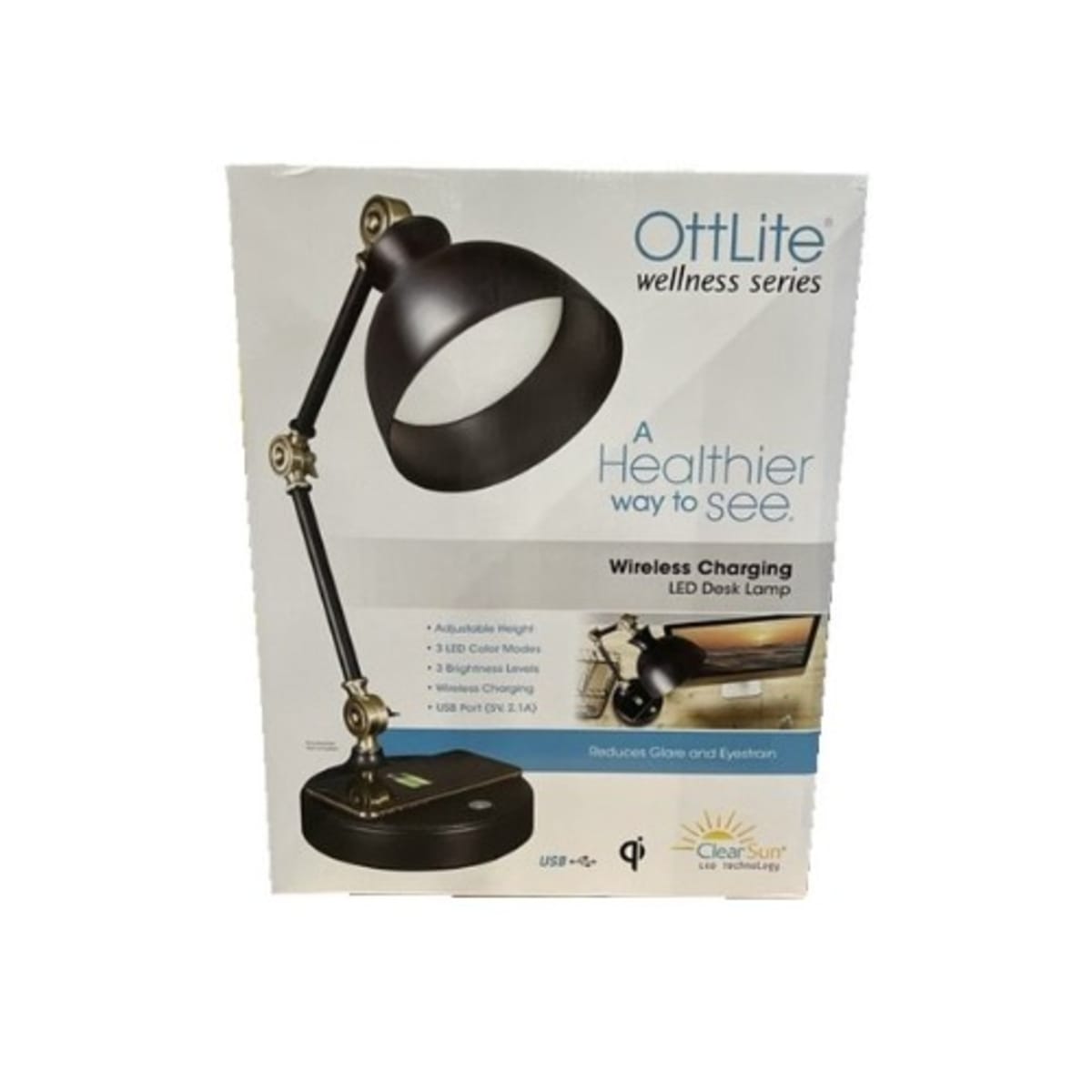 Ottlite wellness store charging desk lamp