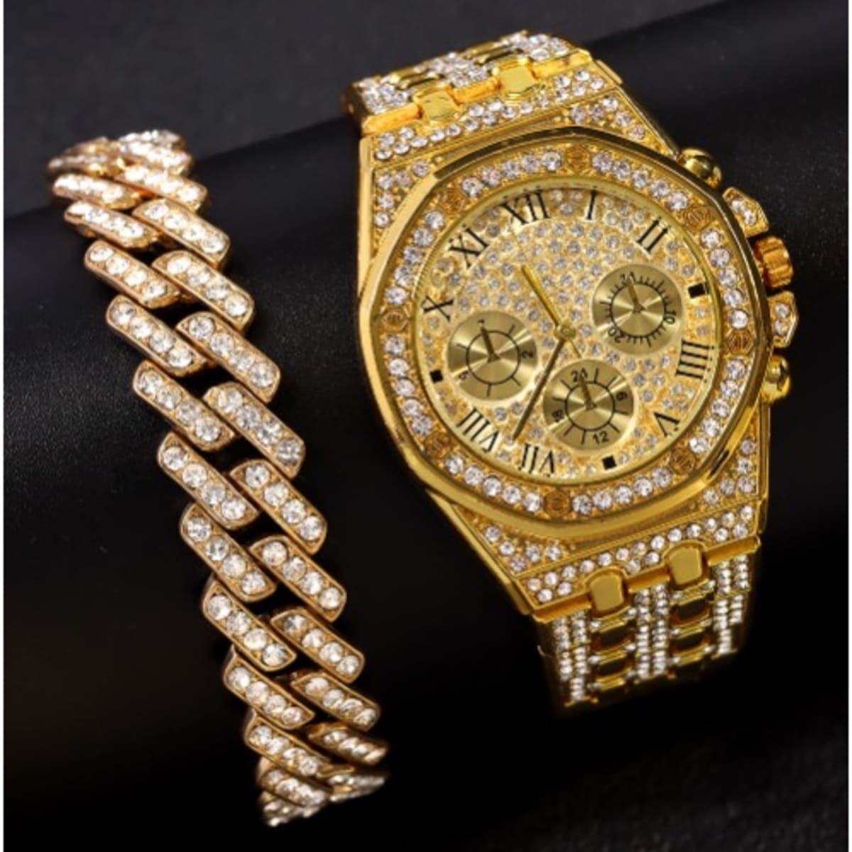 Icy gold watches for sales men