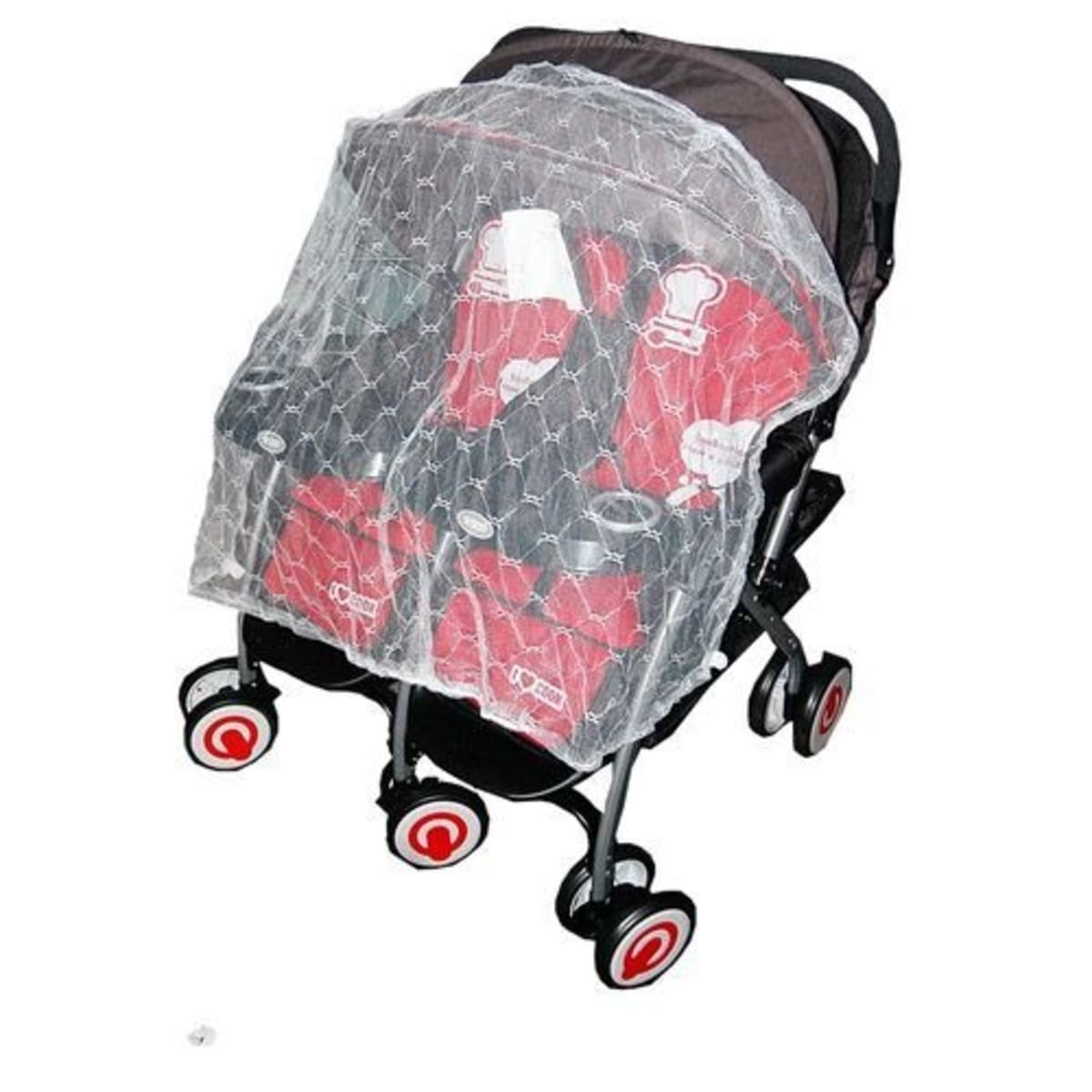 Double stroller red and black hot sale