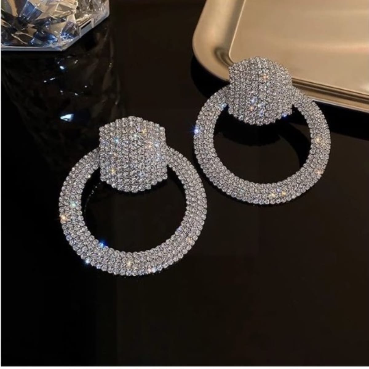 Circle shop pendant earrings