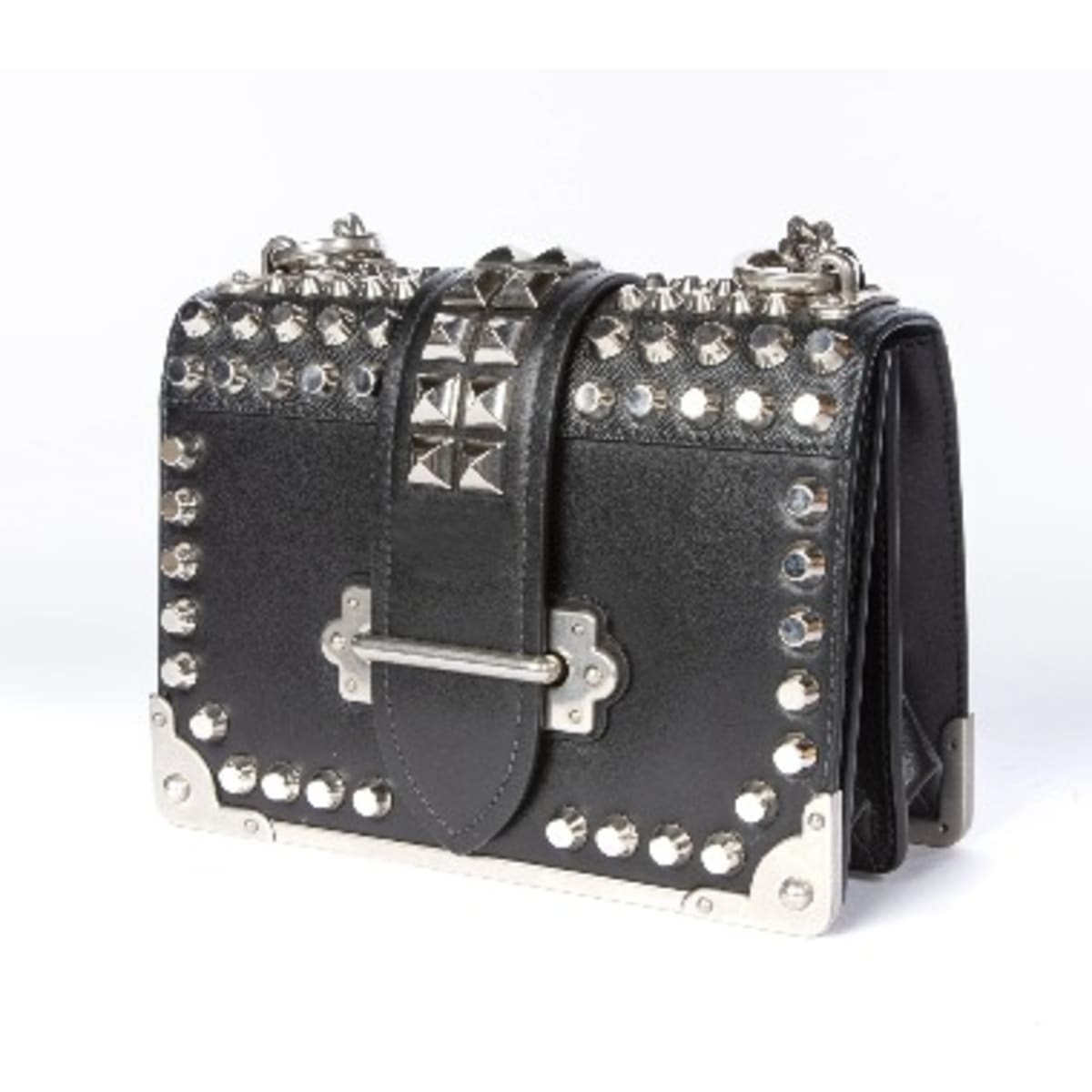 Studded leather crossbody bag discount
