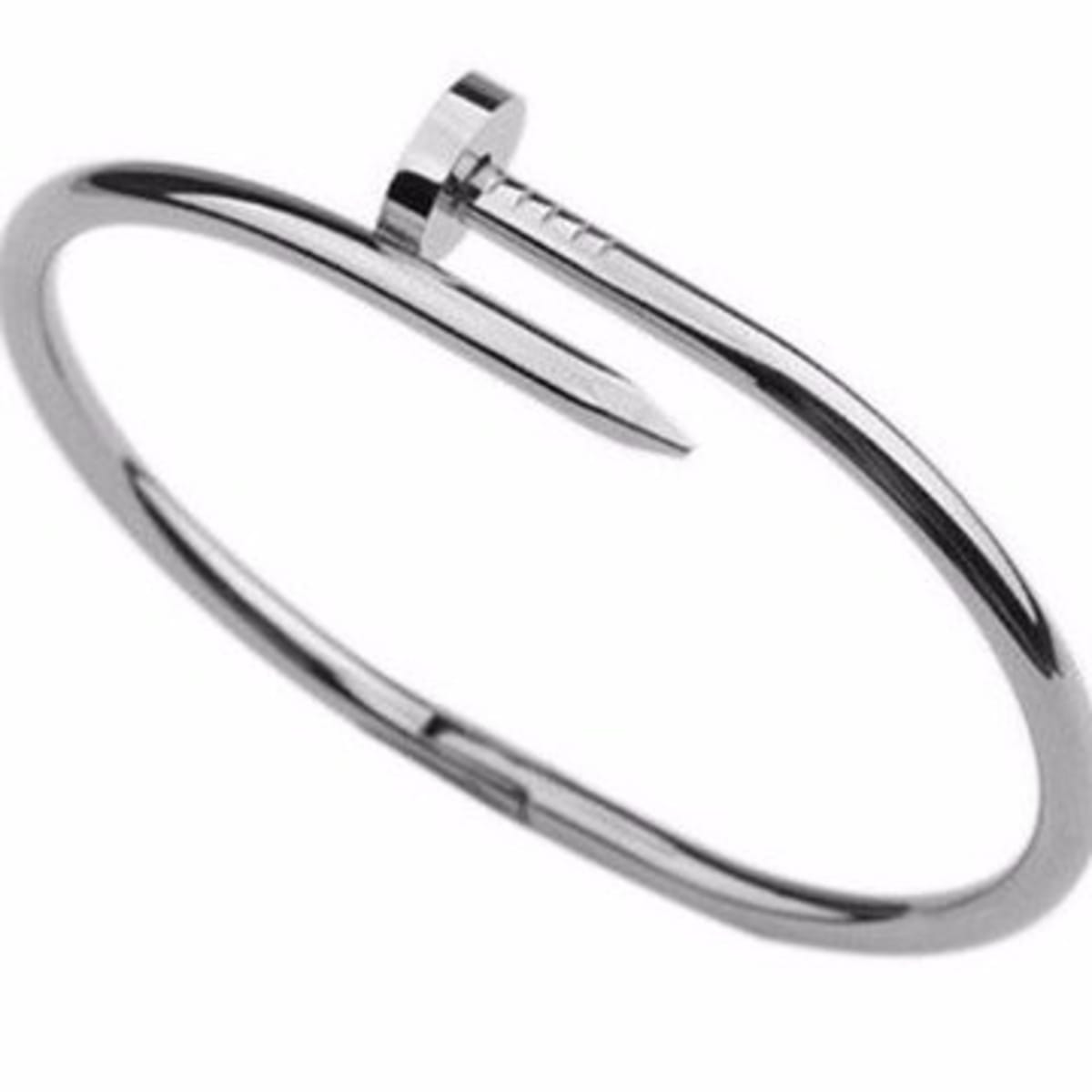Mens silver clearance nail bracelet