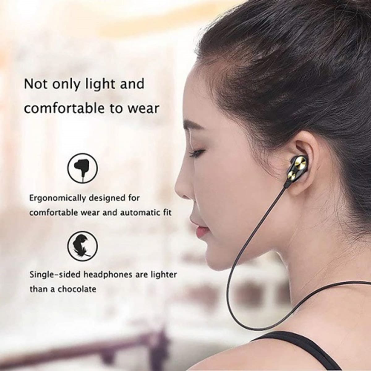 Dual Driver 4D Deep Bass Sports Bluetooth 4.1 Headphone With Mic