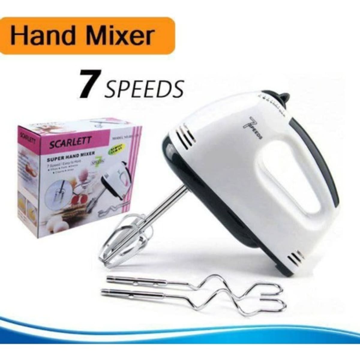 Scarlett 7 Speed Electric Hand Mixer Whisk Egg Beater Cake Baking