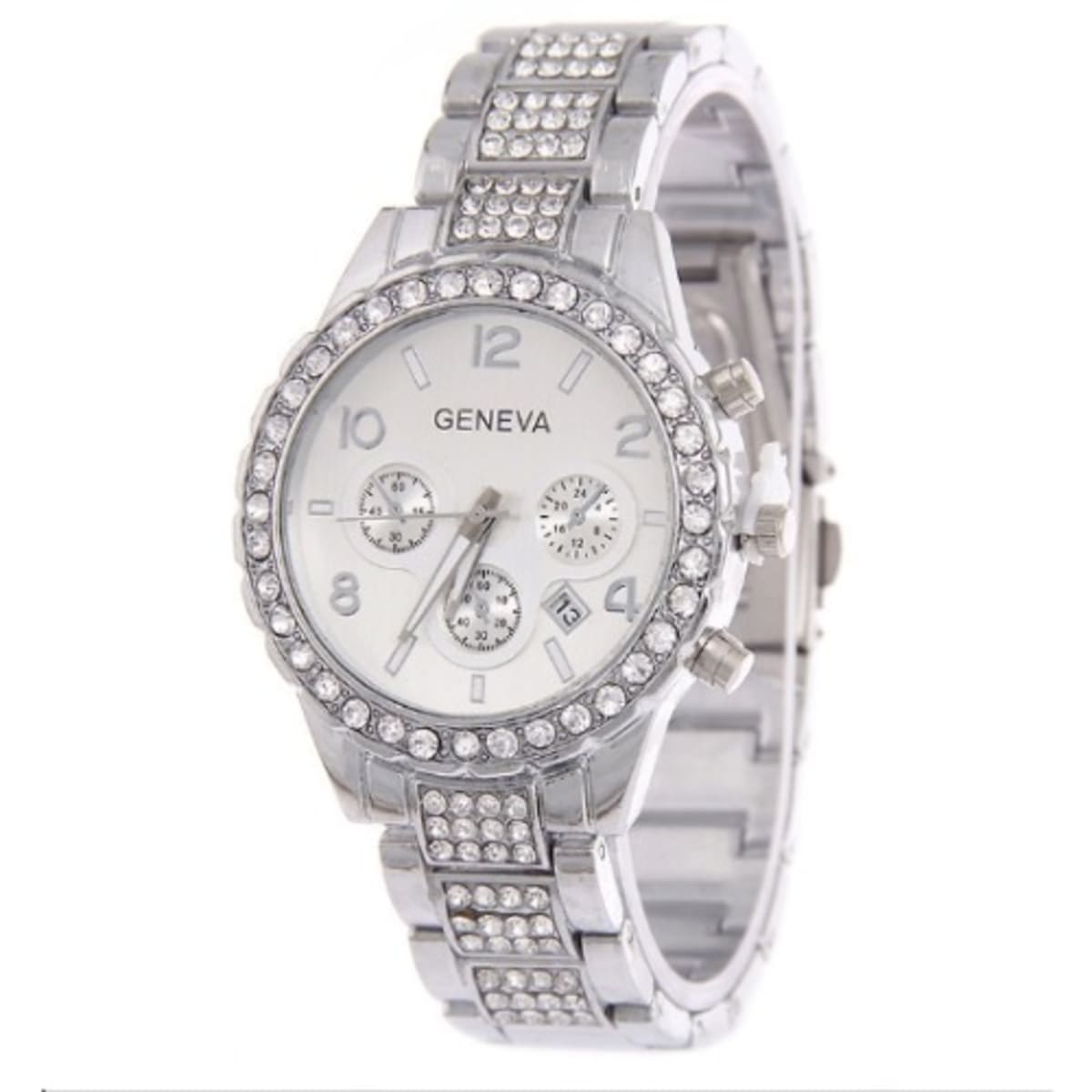Geneva deals silver watch