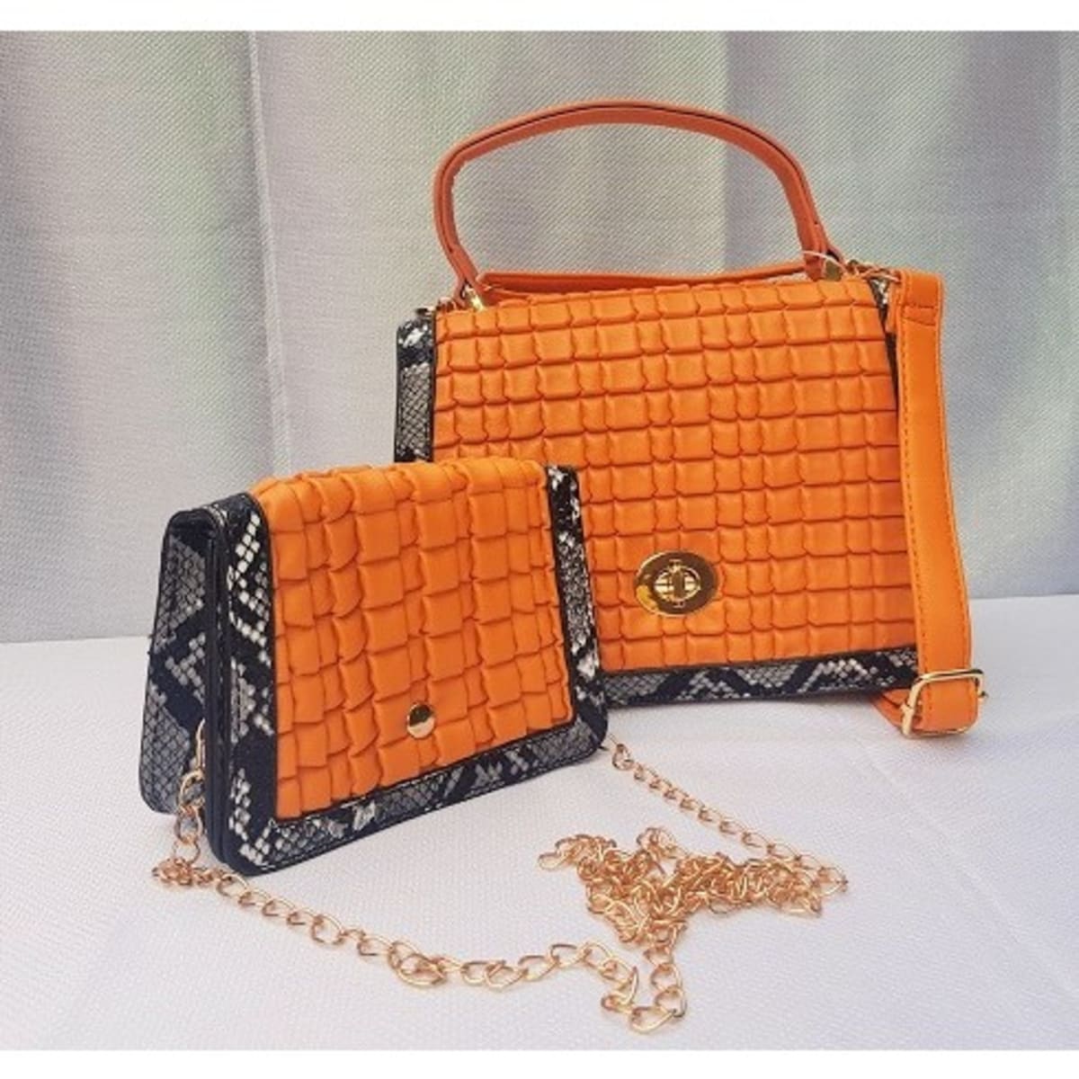 Qaza Snake Pattern Ladies Handbag With Purse Set Konga Online