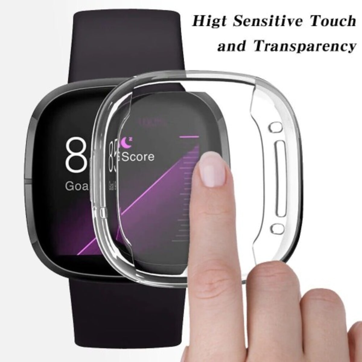 Silicone Screen Protector Case For Fitbit Sense sense 2 versa3 4