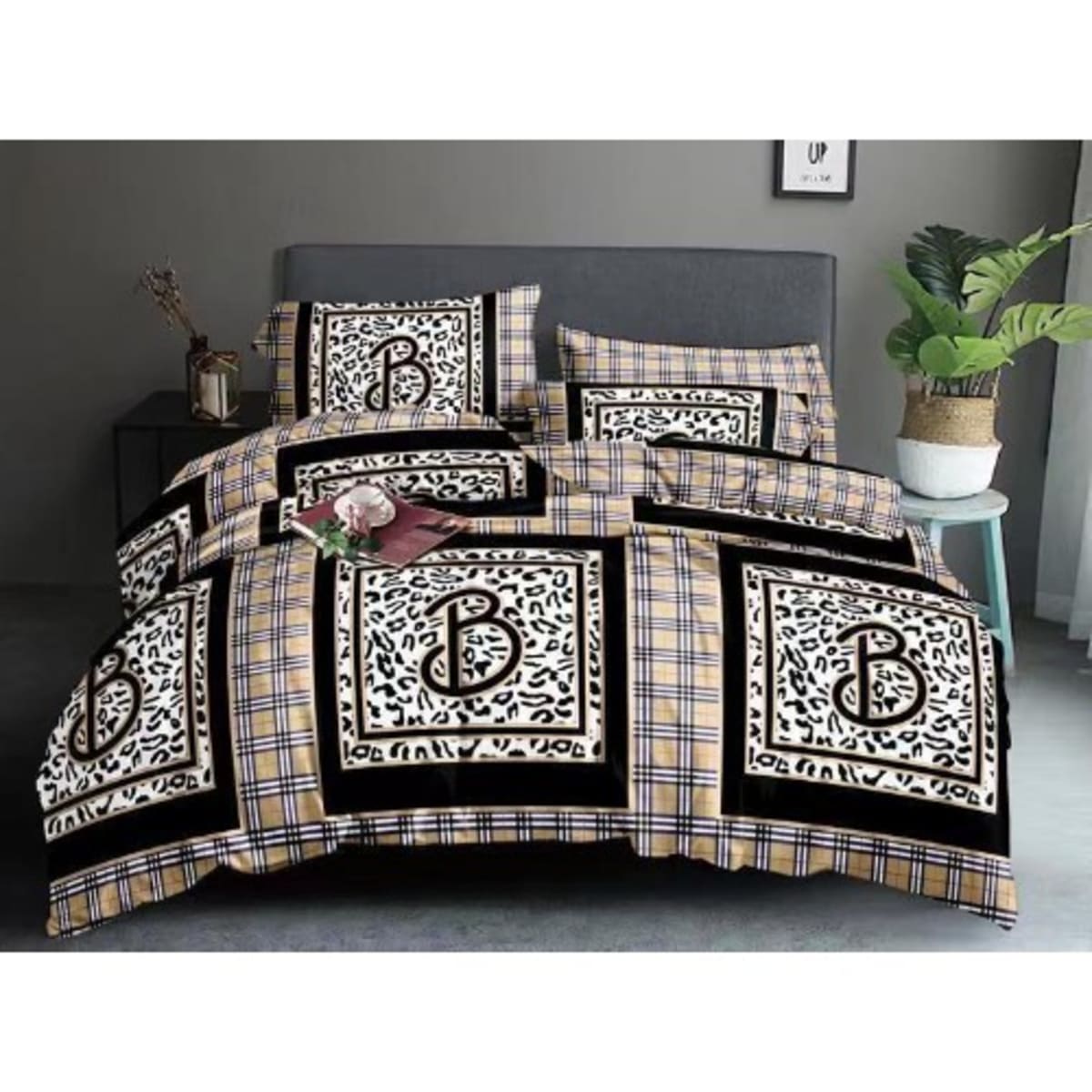 Burberry Inspired Duvet Bedding Sets Duvet Flat Bedsheet With